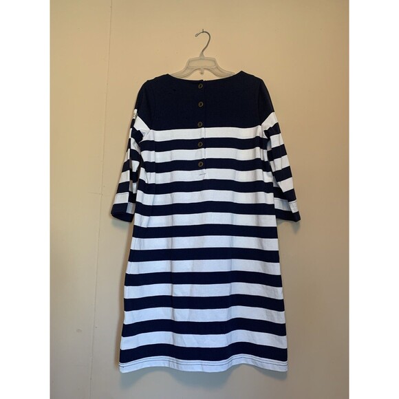 Joules Mariners Grade Nautical Striped Knit Dress Size 10 Knee Length - Picture 2 of 4